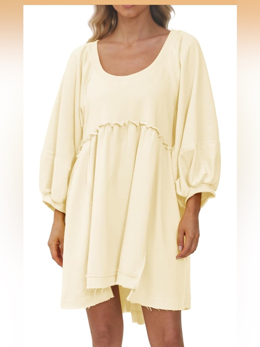 Amazon Cream Women's Mini Dress